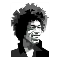 Jimi Hendrix Rock And Blues Music Black White (Print Only)