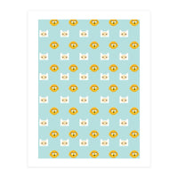 Minimalist Finn And Jake Seamless Cartoon Pattern (Print Only)