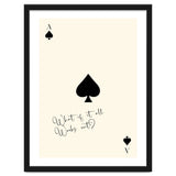 Ace of Spades Motivational Card Print, What If It All Works Out Poster thumbnail