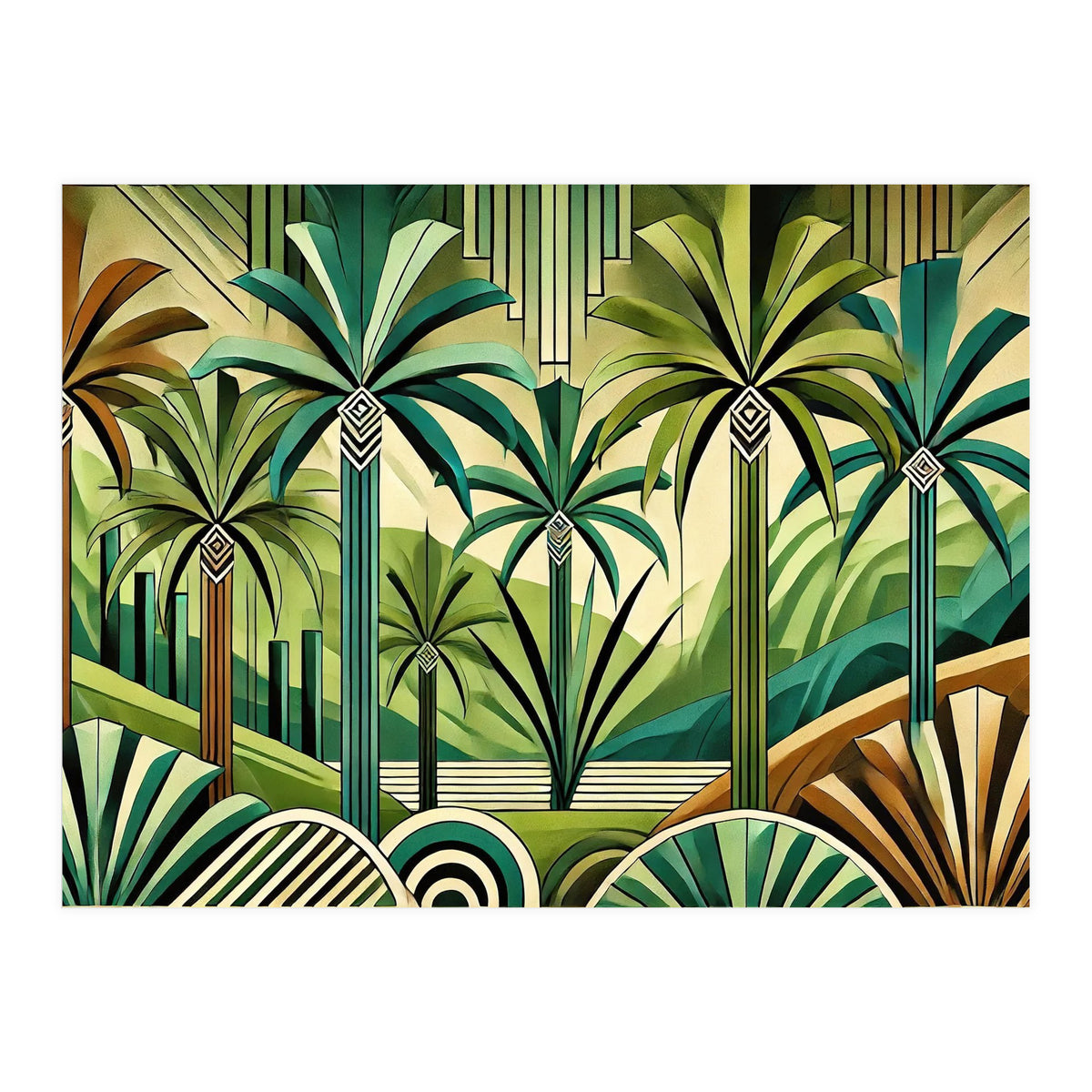 Tropical Art Deco Oasis (Print Only)