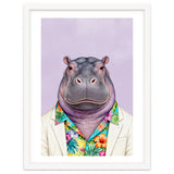 Hippopotamus in Gangster Havana Shirt thumbnail
