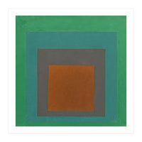 JOSEF ALBERS - HOMAGE TO THE SQUARE GREY BROWN GREEN (Print Only)