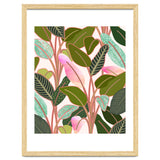Color Paradise, Tropical Colorful Modern Bohemian Illustration, Eclectic Botanical Plant thumbnail