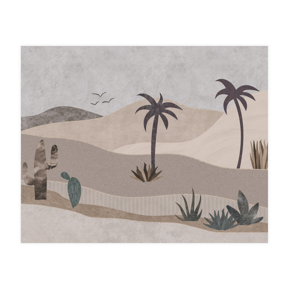 Abstract Landscape Calm Oasis (Print Only)