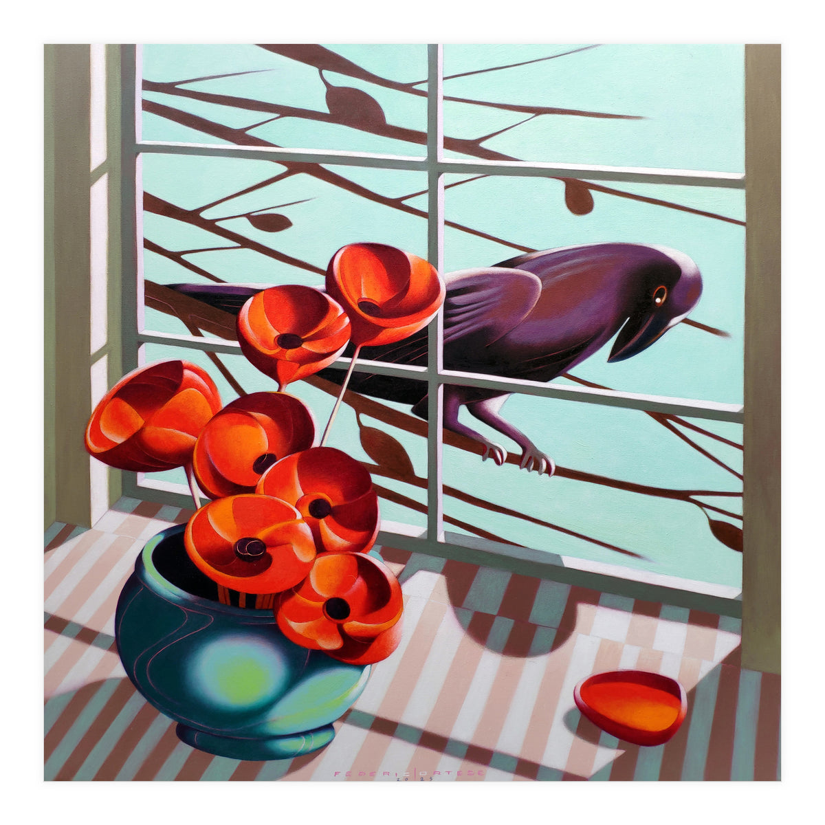 A crow outside the window (Print Only)