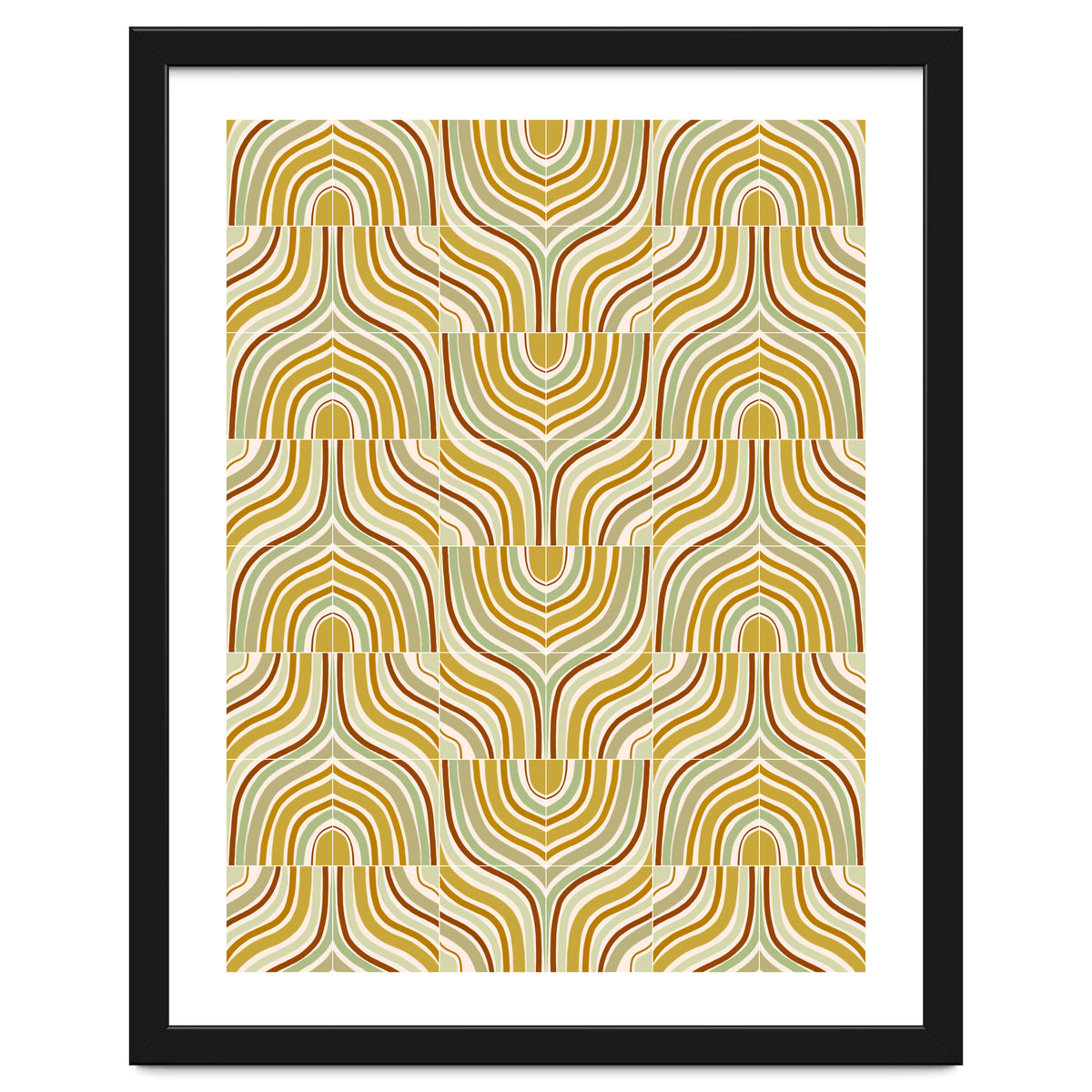 Ochre Marbled Tiles