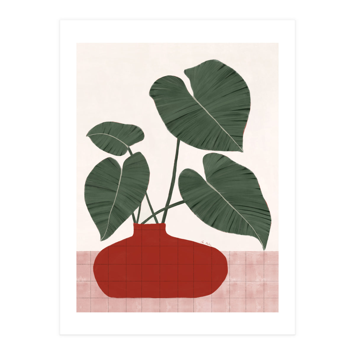Philodendron Gloriosum plant (Print Only)