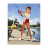 Pinup Fishing Girl With Her Catch (Print Only) thumbnail