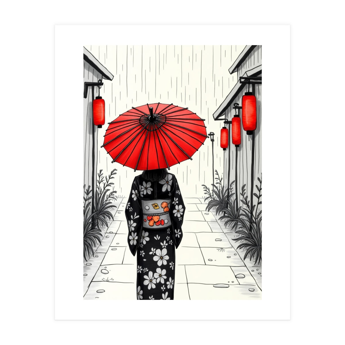 Red Umbrella (Print Only)