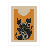 Abstract Black Cats (Print Only)