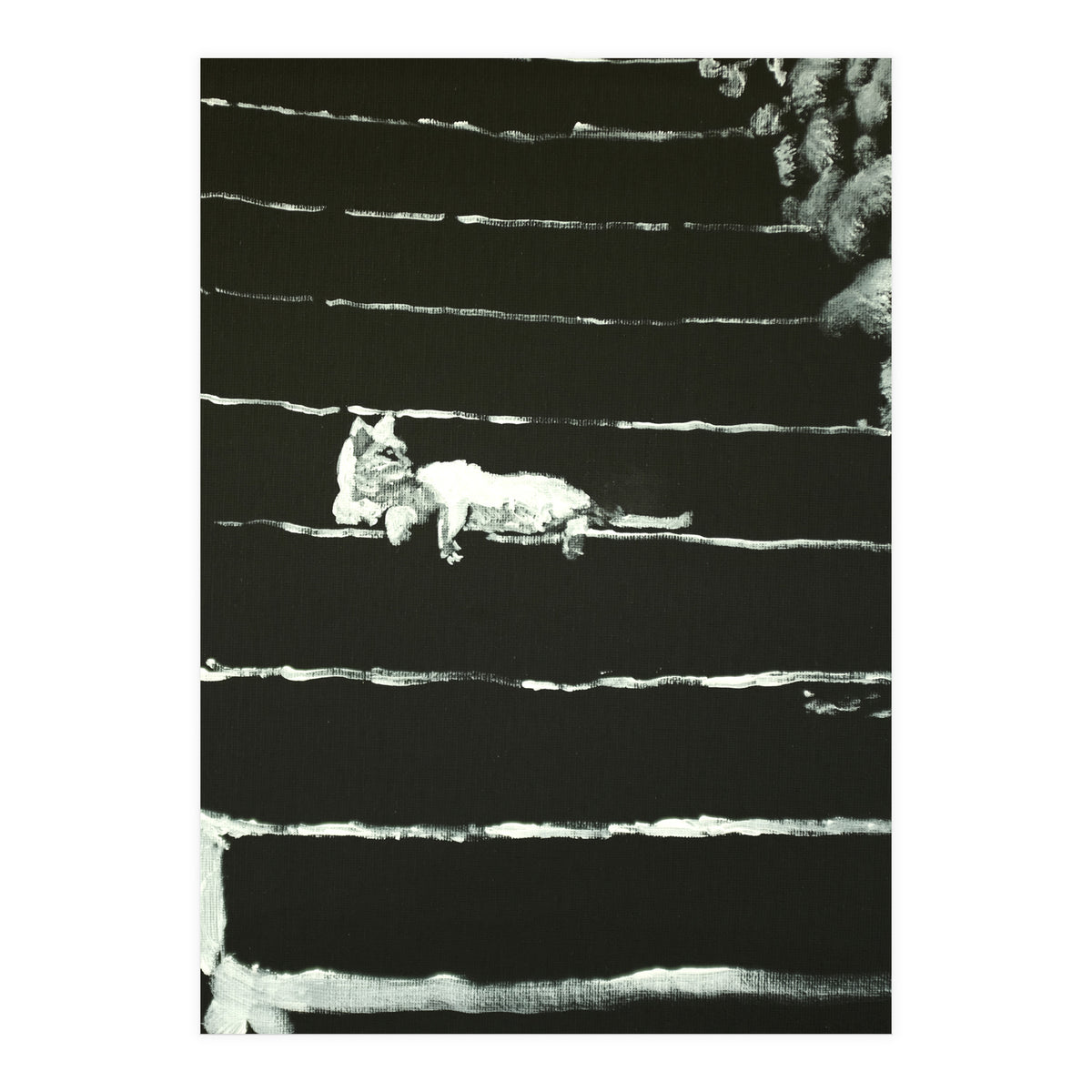 Cat On Stairs (Print Only)