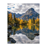 Golden Autumn Reflection: Majestic Mountain Wilderness Landscape (Print Only) thumbnail