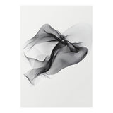 Abstract Black Flowing Fabric Wave (Print Only) thumbnail