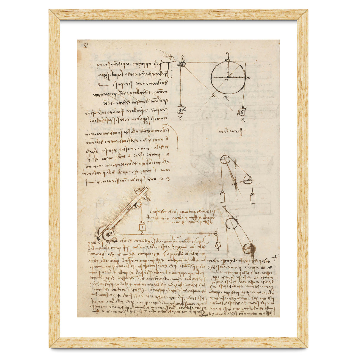 Folio f 172v. Codex Madrid I (Ms. 8937) "Treaty of statics and mechanics", 192 folios with 384 pa...