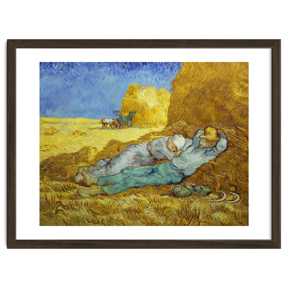 Vincent Van Gogh / 'The Siesta (after Millet)', 1889-1890, Oil on canvas, 73 x 91 cm.