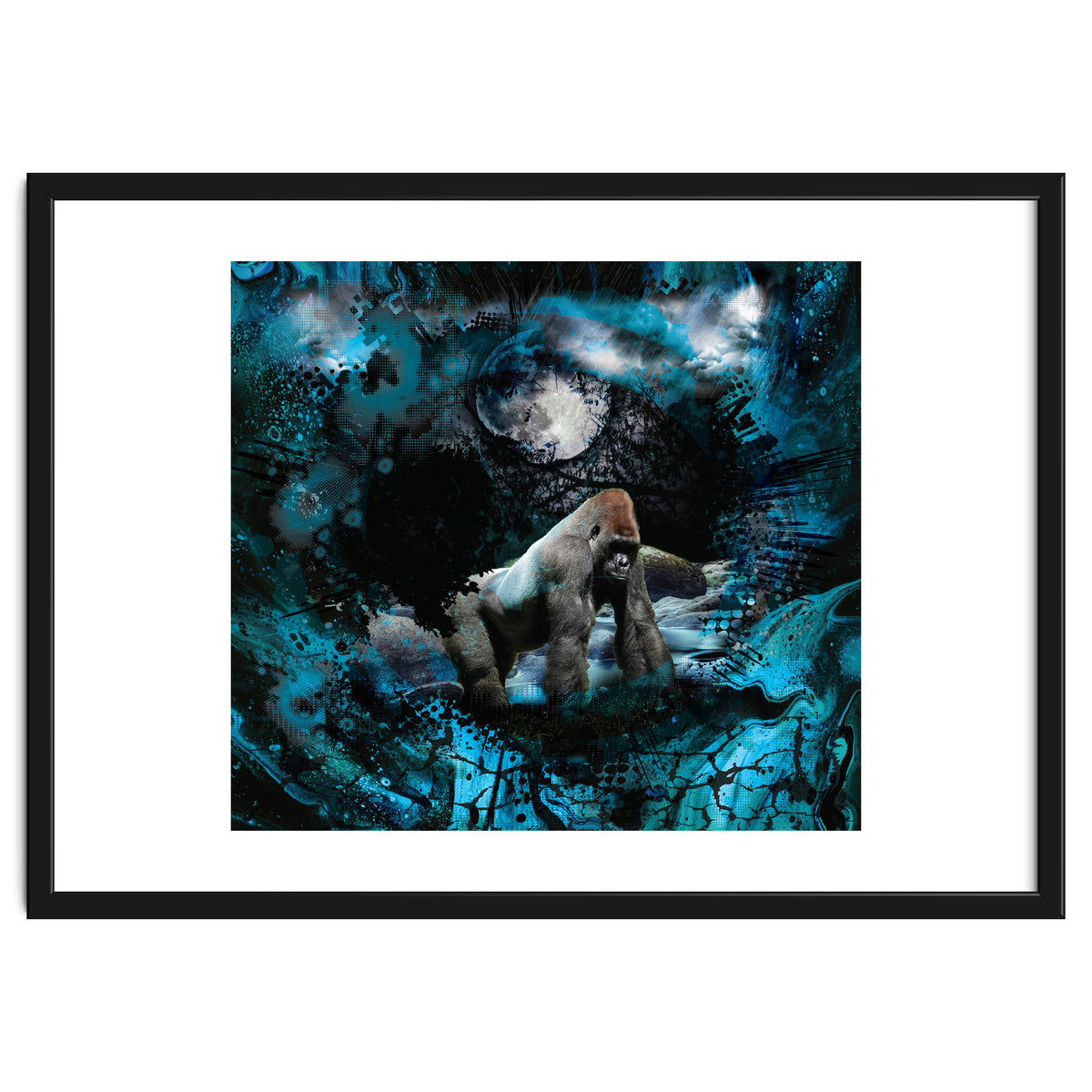 Gorilla Blue Moon Forest Scenic