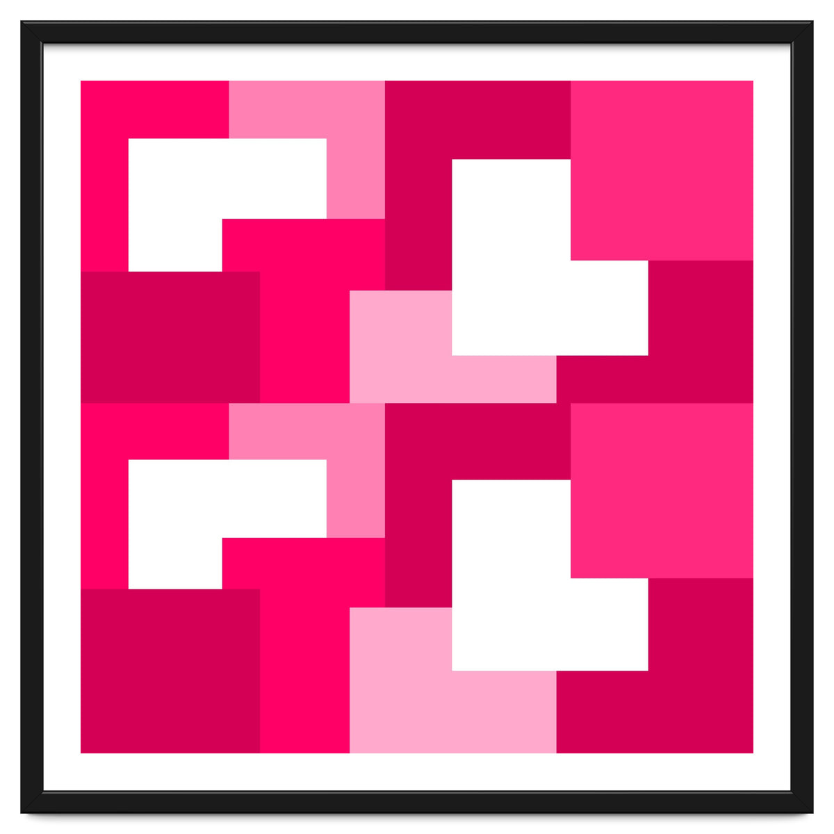 Pink Abstract Square Tiles