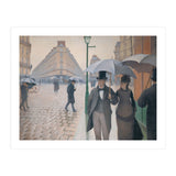 Gustave Caillebotte: Rue de Paris, temps de pluie - Paris Street in Rainy Weather, 1877. (Print Only) thumbnail