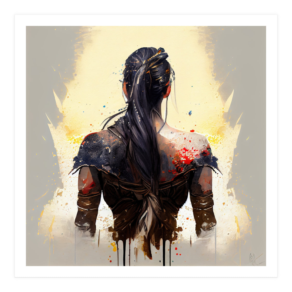 Powerful Warrior Back Woman #1 (Print Only)