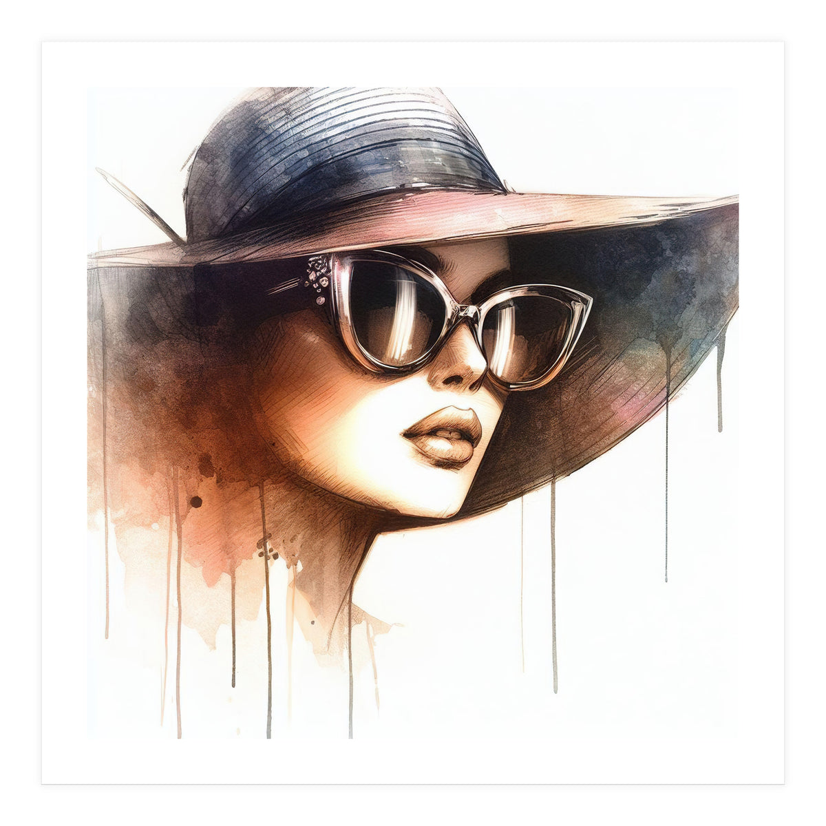 Watercolor Elegant Woman #2 (Print Only)