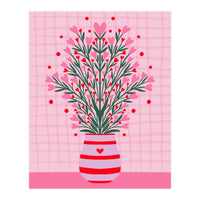 Heart Flowers Vase (Print Only)