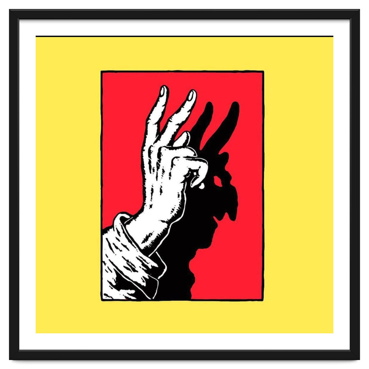 Hand Shadow Art – Peace & Freedom Illustration