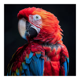 Scarlet Macaw Parrot Detailed Feather Close Up Portrait (Print Only) thumbnail