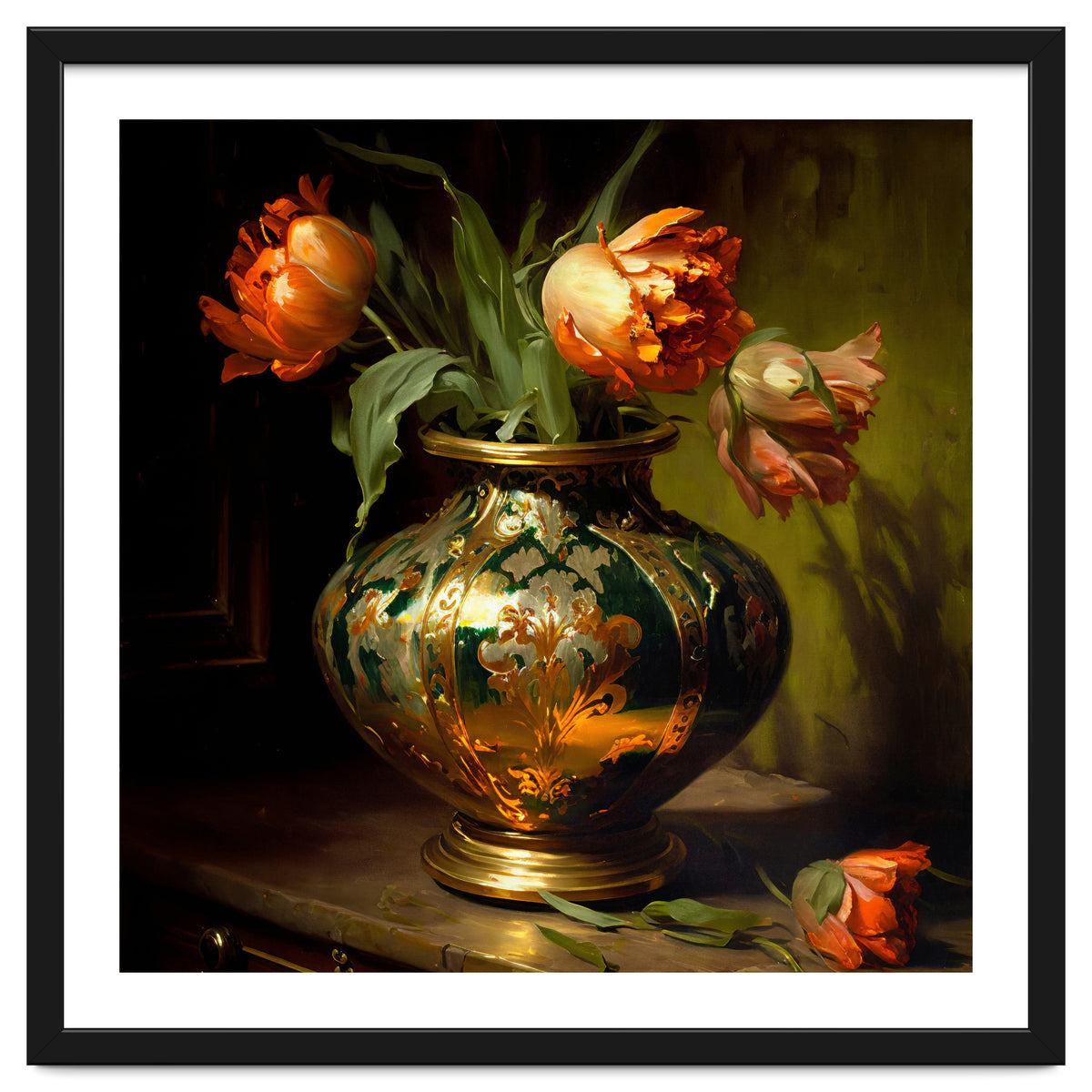 Orange Parrot Tulips