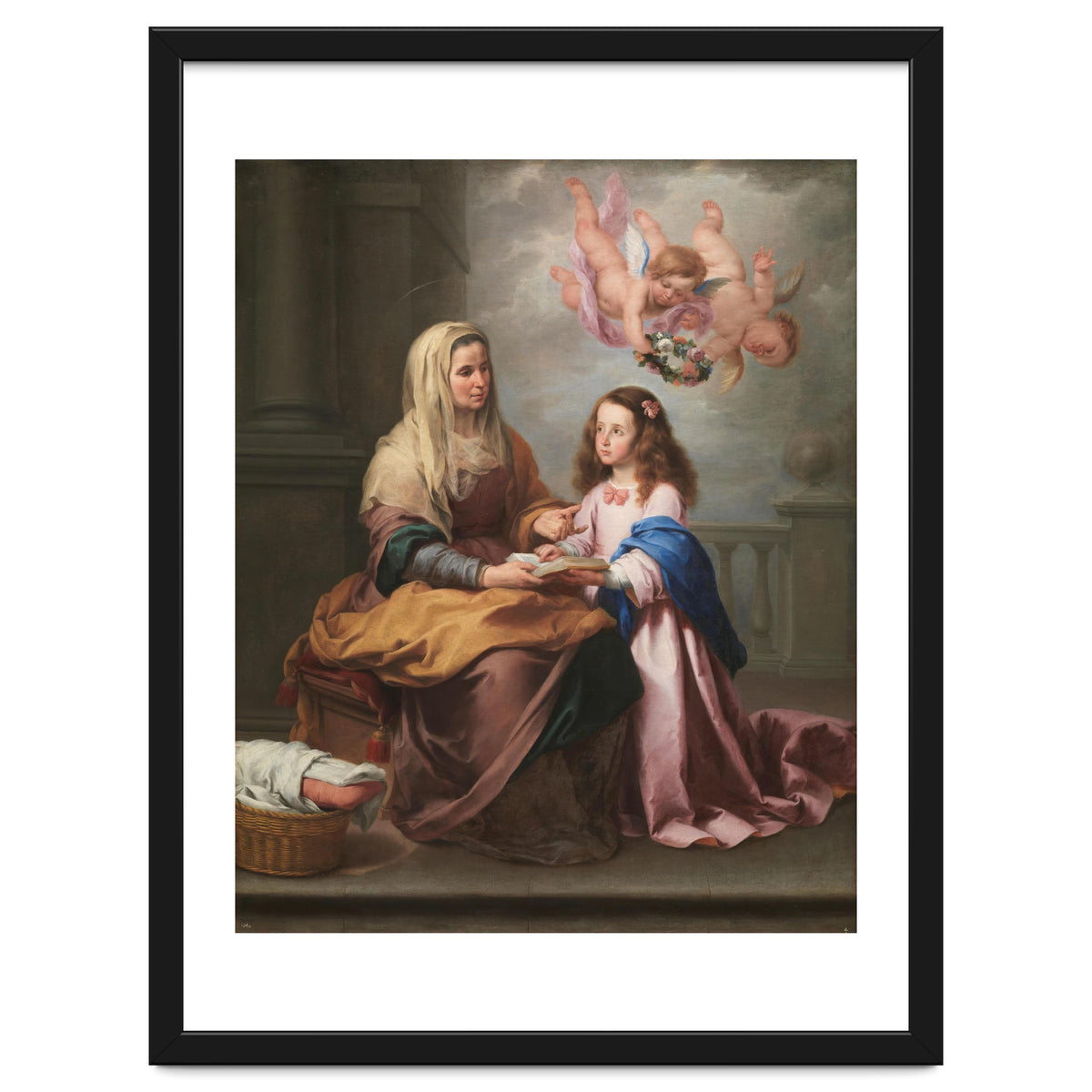 Bartolomé Esteban Murillo / 'Saint Anne with the Virgin', ca.  1655, Spanish School. VIRGIN MARY.