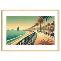 Vintage Coastal Promenade Poster