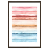 Watercolour Abstract Stripes Red Blue thumbnail