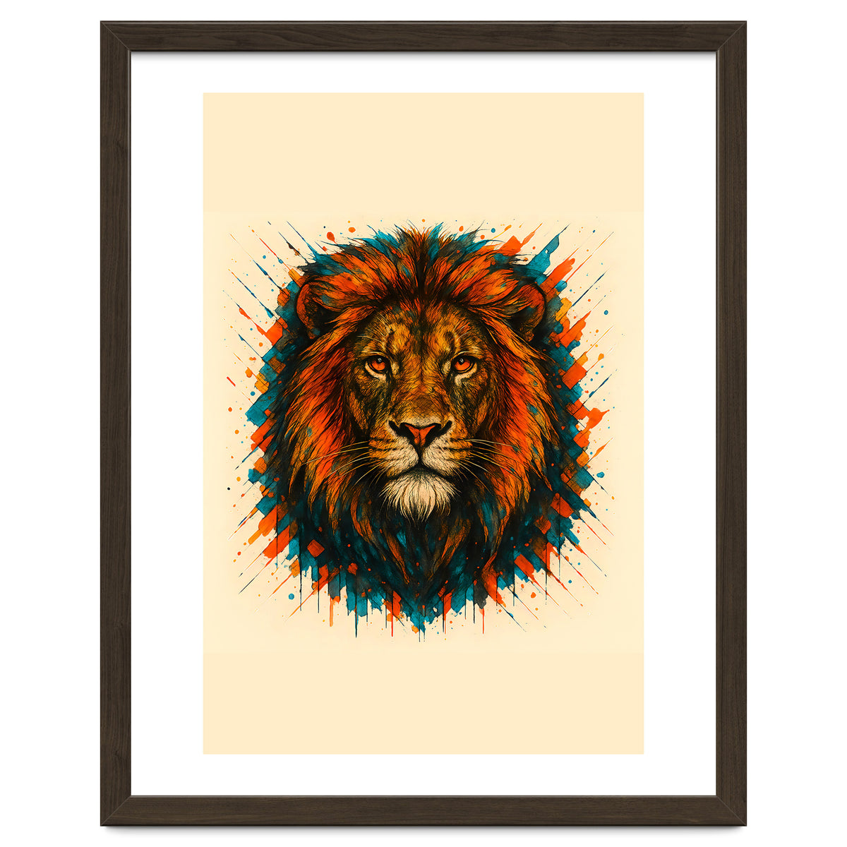 Lion Animal Watercolor