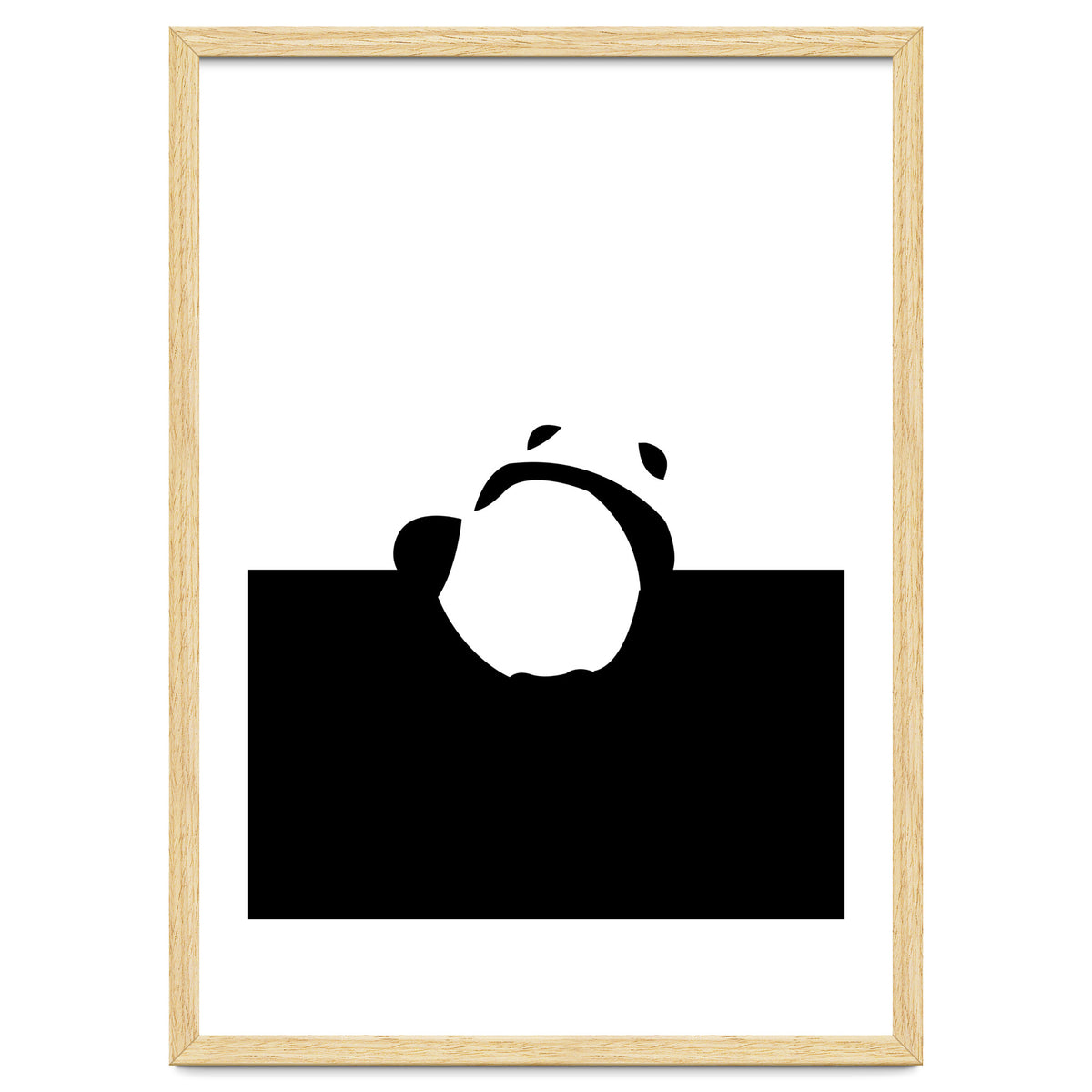 Find Your Feet, Panda Abstract Monochromatic Black & White, Wildlife Animals Cute Eclectic Bohemian Pets