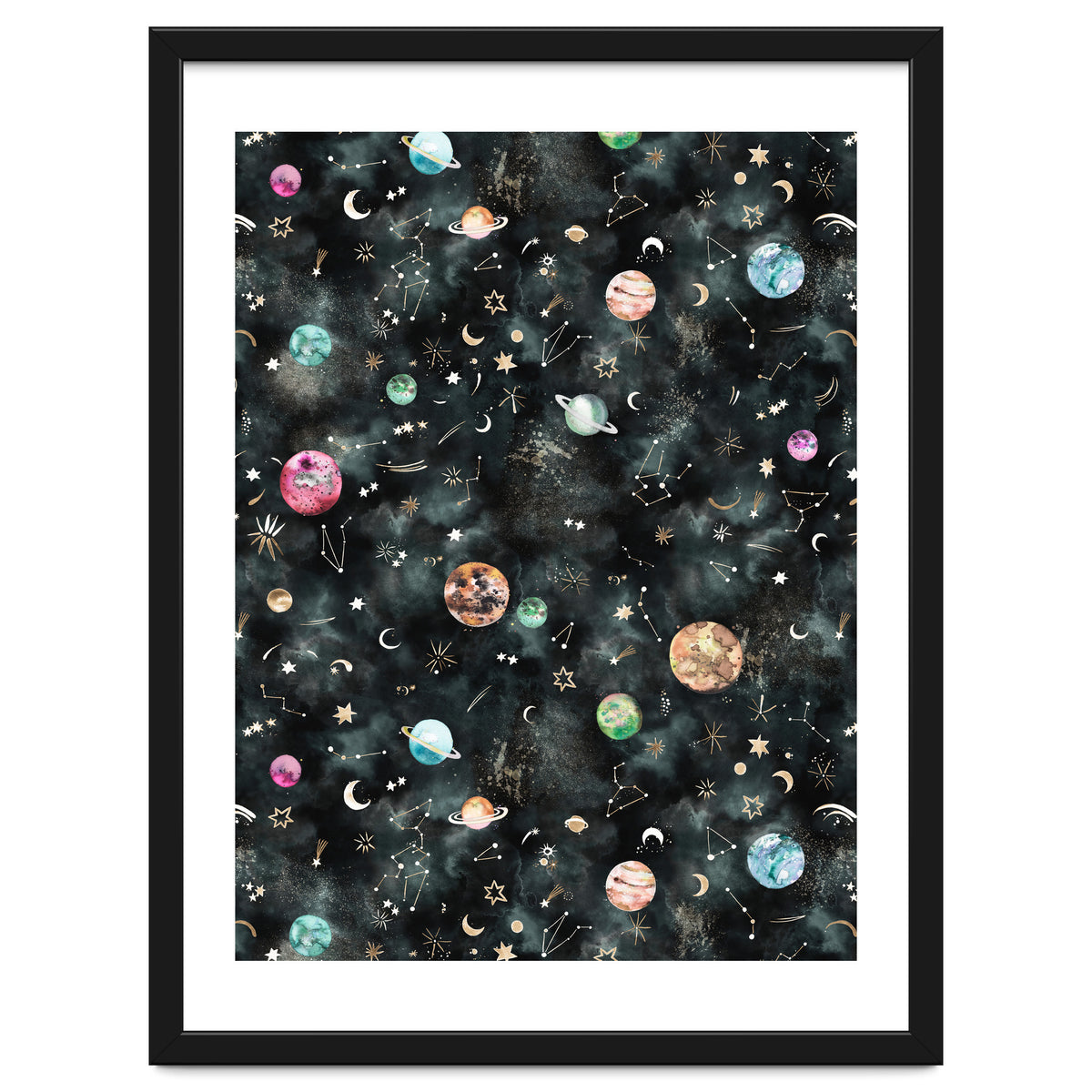 Galaxy Astrology Astronomy Constellations Gold