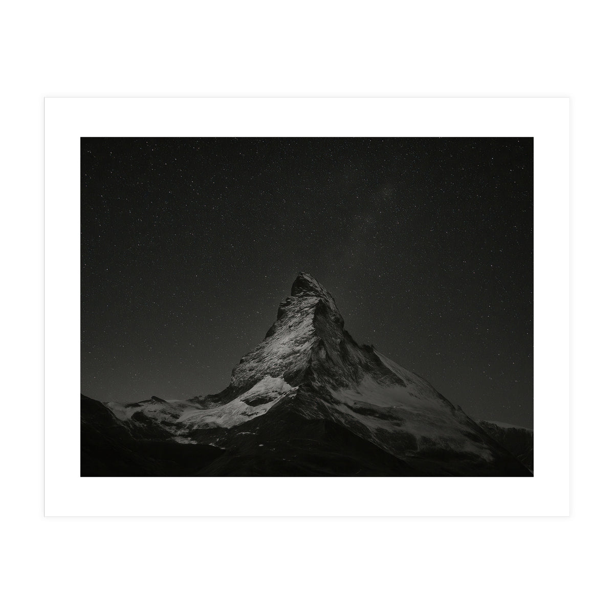 Matterhorn Switzerland Starry Night Mountain Photography (Print Only)