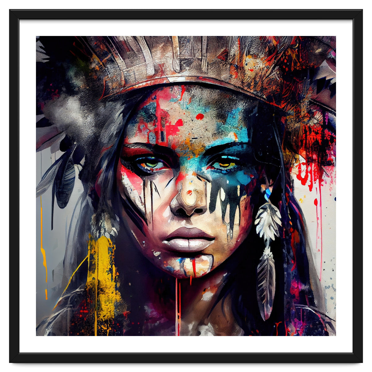 Powerful American Native Warrior Woman #5