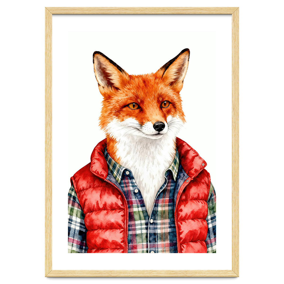 Dapper Fox Portrait Puffer Wild Fashion