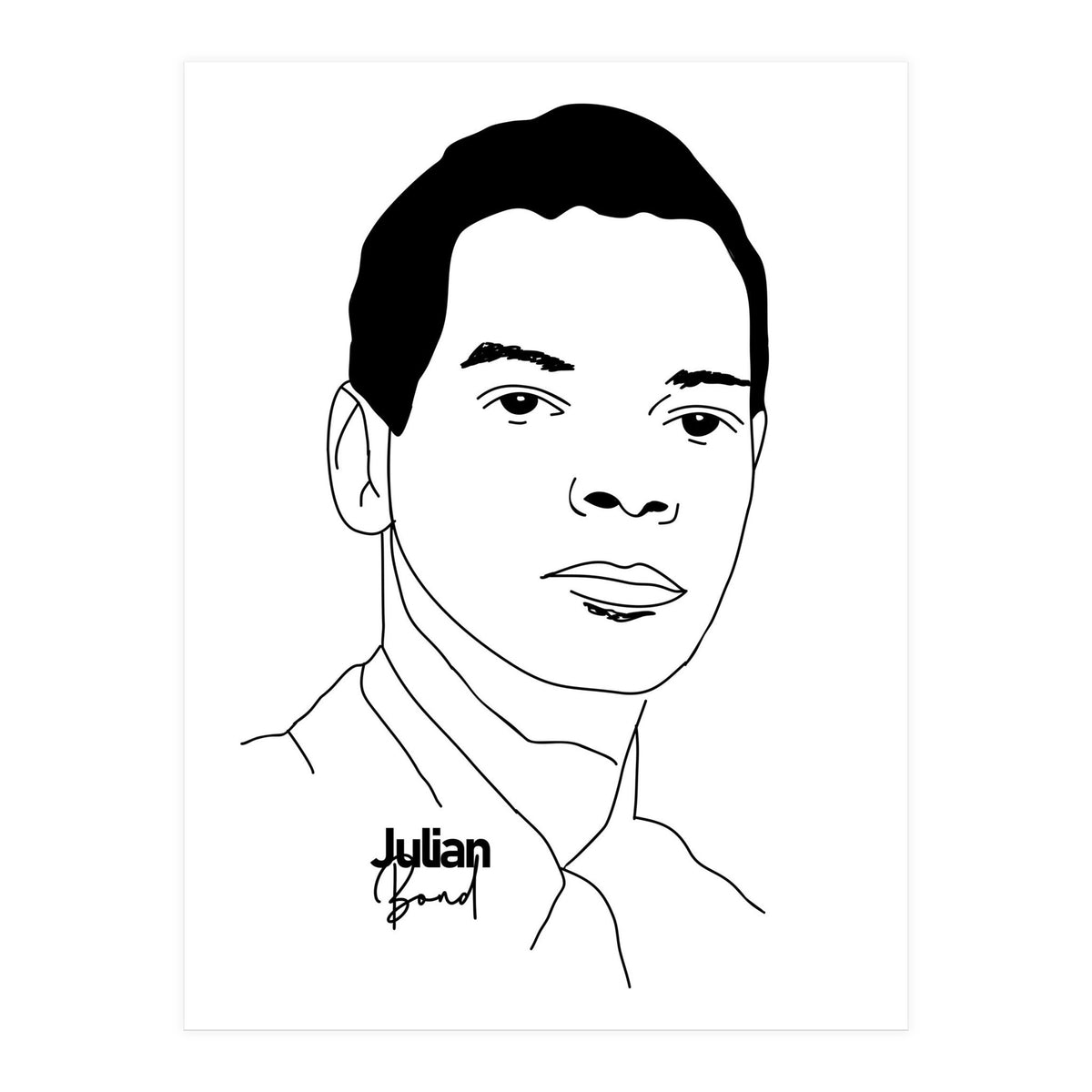 Julian Bond American Social Activist Legend (Print Only)