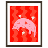 Pink Cat Wavy Background thumbnail
