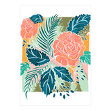 Framed Nature, Botanical Floral Rustic Bohemian, Garden Painting Tropical Illustration (Print Only) thumbnail