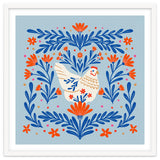 Blooming Chicken Blue And Orange thumbnail