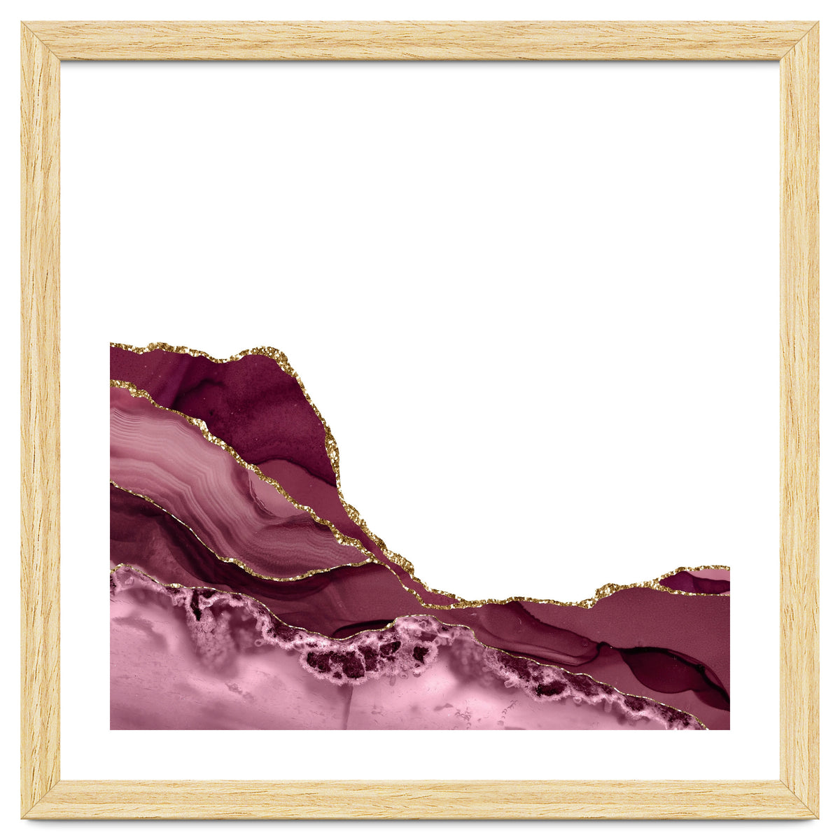 Burgundy & Gold Agate Texture 23
