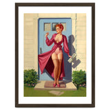 Pinup Girl With Accident At Her Door thumbnail