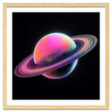 Neon Nebula Planet: Surreal Cosmic Illustration thumbnail