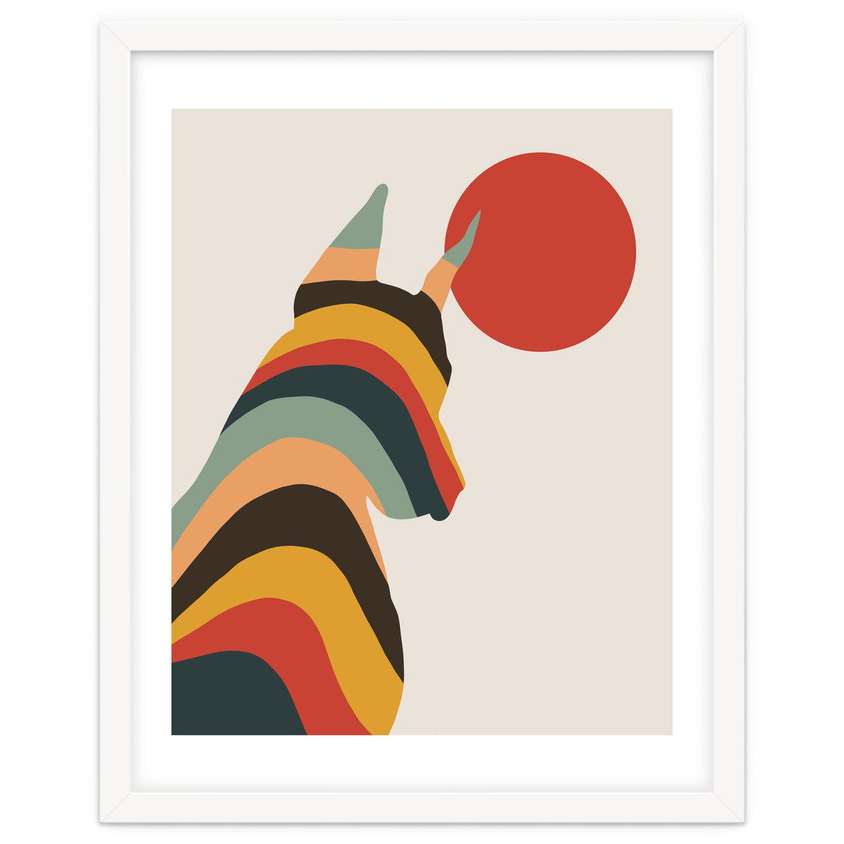 Dog Years, Rainbow Bohemian Animal, Pets Rise Dogs Retro, Eclectic Contemporary Solo