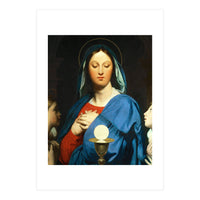 Jean Auguste Dominique Ingres / 'The Virgin Mary Prays to the Host', 1866. (Print Only)
