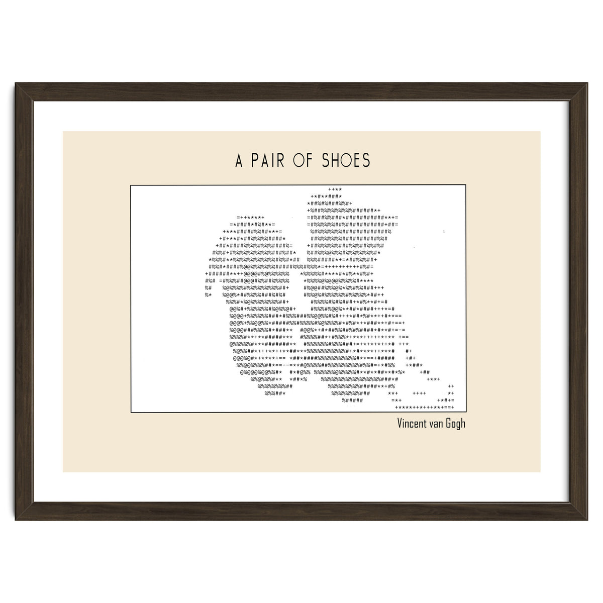 a pair of shoes (1886) – Vincent van Gogh(ascii art)