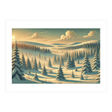 Vintage Finland, Lapland Winter Forest Poster (Print Only) thumbnail