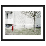 Red light pole and Tree shadow on the wall thumbnail