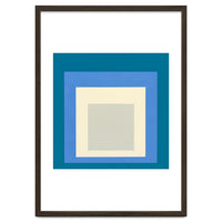 JOSEF ALBERS - HOMAGE TO THE SQUARE: BLUE WHITE GREY